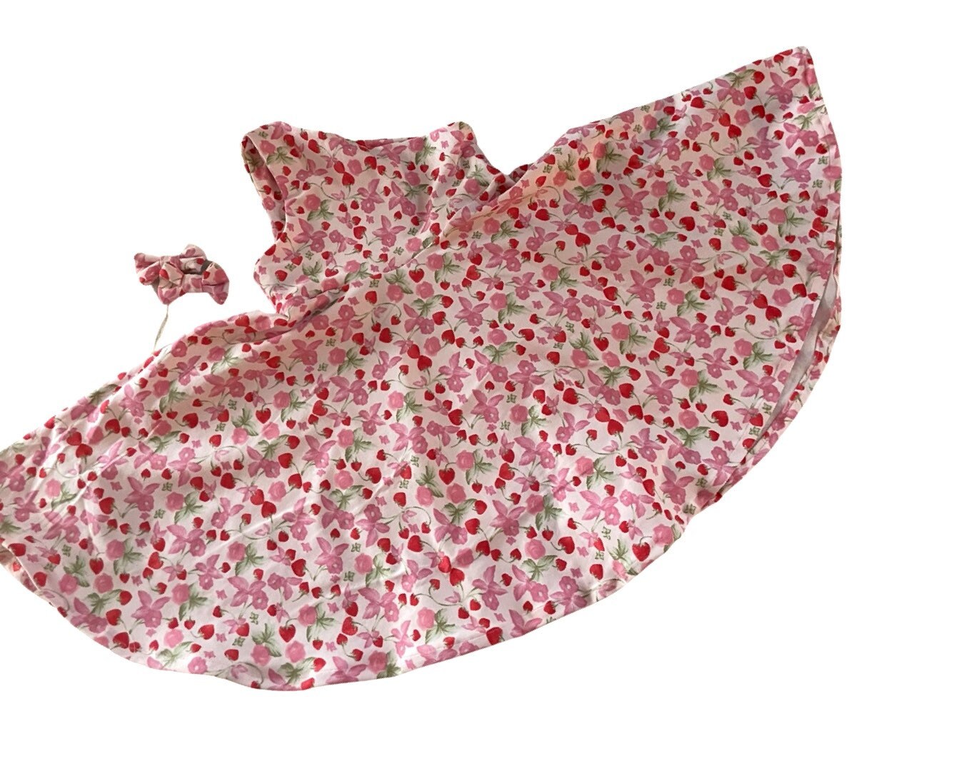 Strawberry Pink Twirly Dress, strawberry first birthday, sweet one dress, strawberry dress, one shoulder girl dress, berry sweet, sweet one