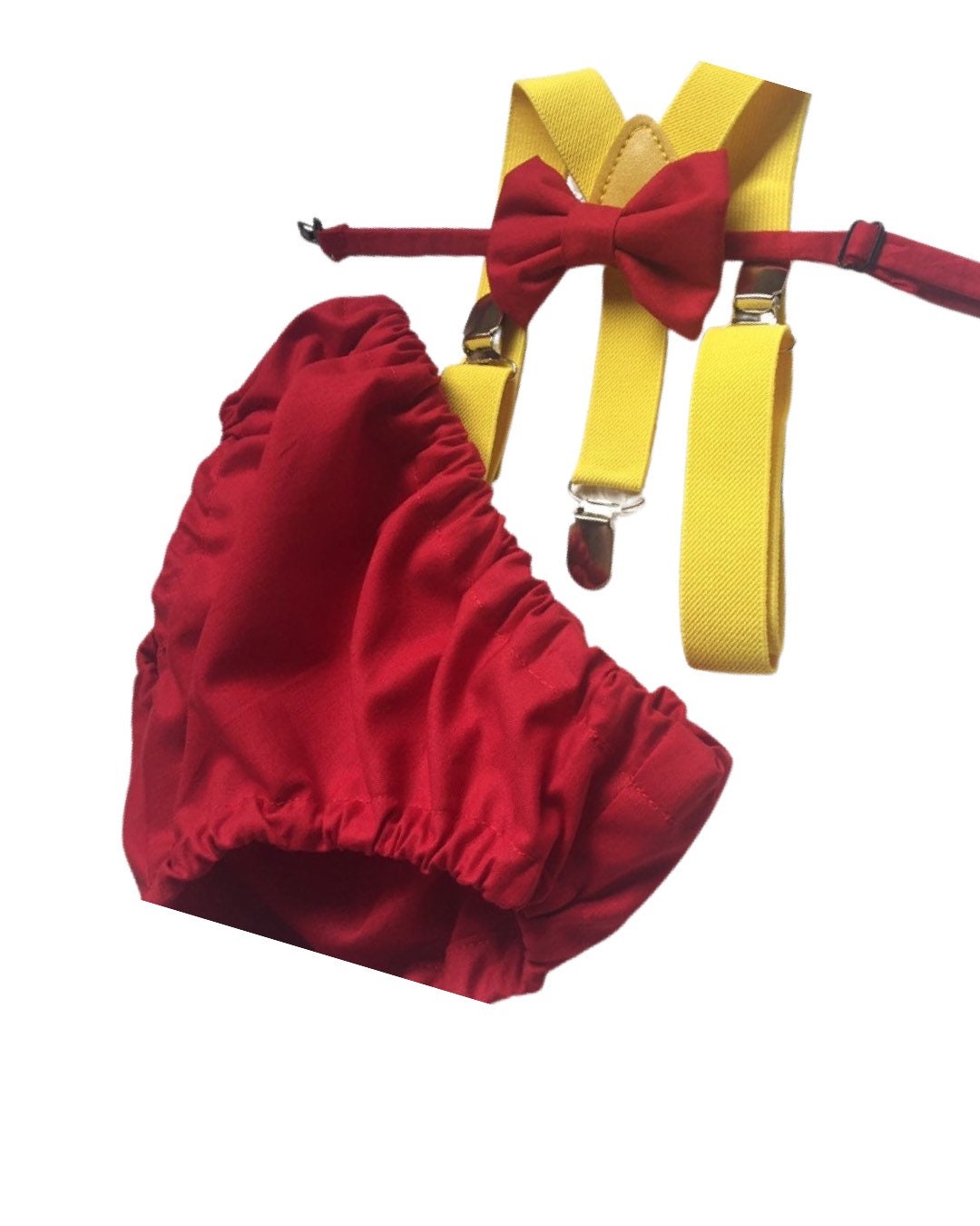3 Piece Red Cake Smash Outfit - 1st Birthday Set
