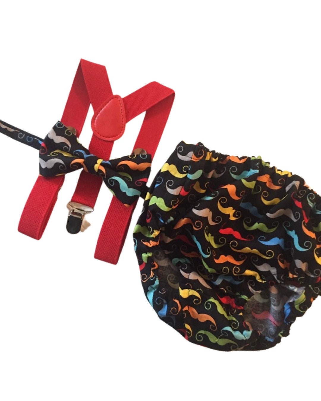 Little man 1st birthday outfit, 1st birthday cake smash outfit, mustache cake smash outfit, mustache tie and diaper cover, boy cake smash
