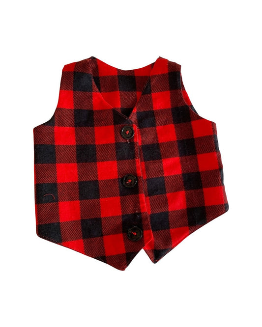 Buffalo plaid vest // kids vest // toddler vest // plaid vest // flannel vest // kids vest // flannel kids vest // boys plaid vest