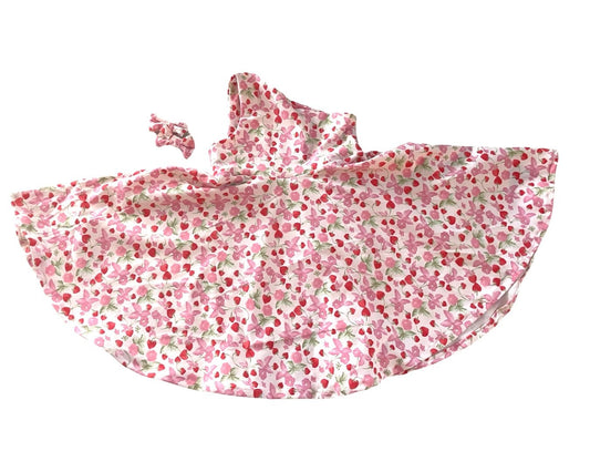 Strawberry Pink Twirly Dress, strawberry first birthday, sweet one dress, strawberry dress, one shoulder girl dress, berry sweet, sweet one