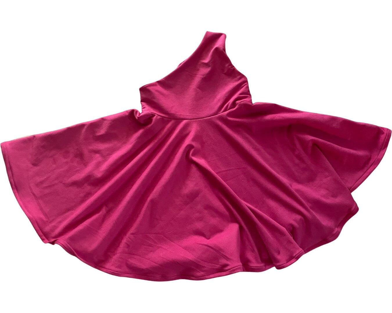 Hot Pink Girl Dress, one shoulder, Pink photoshoot Dress, Pink Baby Dress,Pink Suade Dress, Pink Princess Birthday Dress,Pageant girl dress