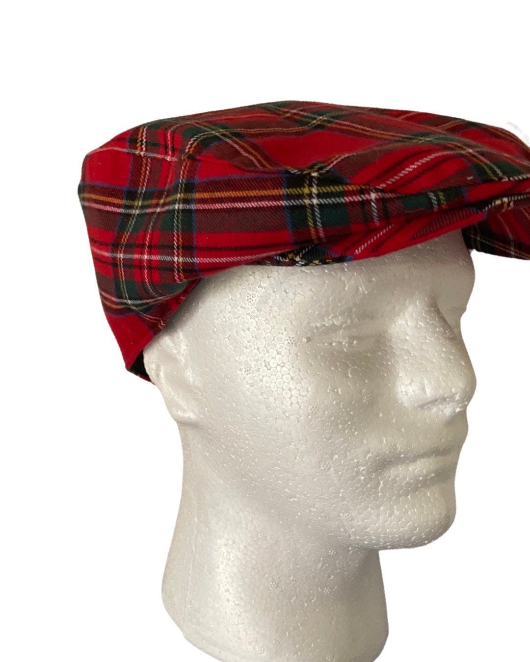 Tartan Flat Cap British Tartan Flat Cap Elastic Fitting Tartan Hat Gift for him