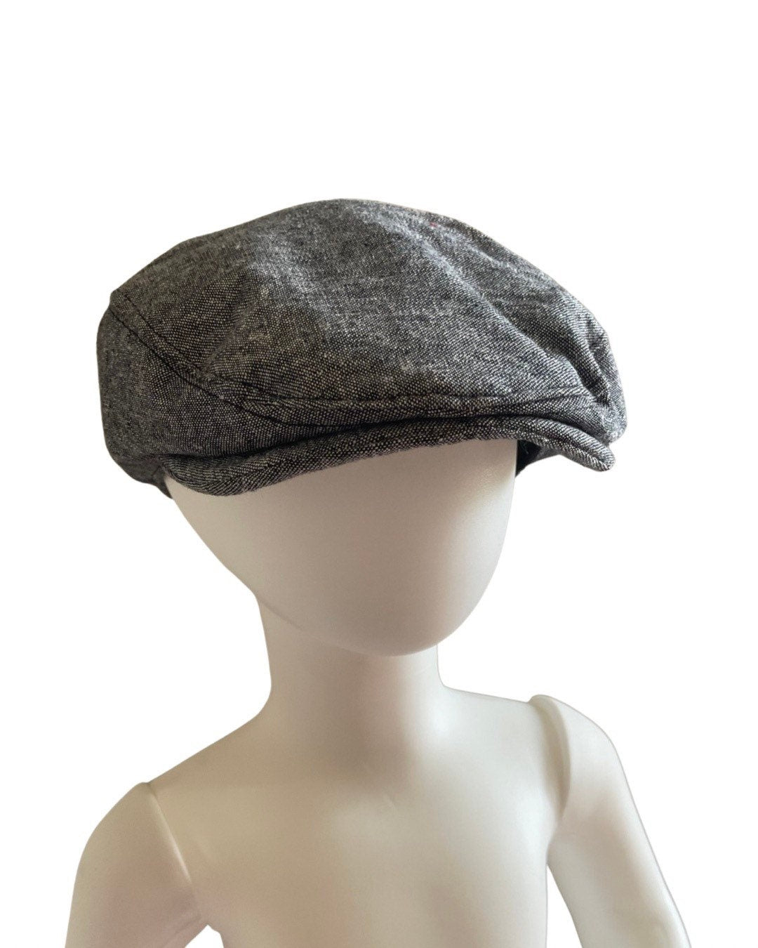 Black denim Cotton Flat Cap, Mens Summer Hat, Irish Cap, Golf Cap, Fathers Days Gift