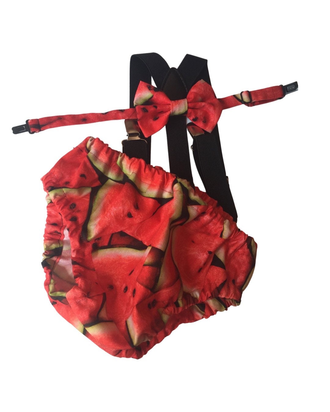 1st Birthday Watermelon Outfit,One in a melon birthday boy set, Watermelon bloomer, Watermelon smash cake outfit, watermelon boy cake smash