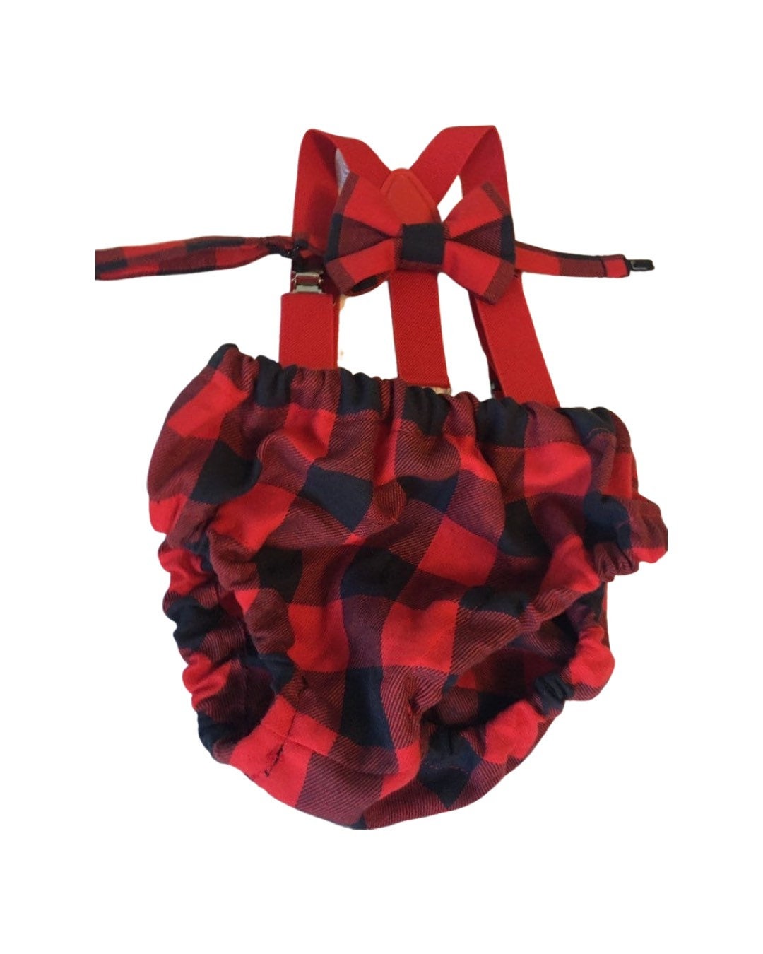 Cake Smash Outfit Boy Girl Buffalo Plaid Set or Buy the Piece Diaper Cover Bow Tie Suspenders Boys First 1st Birthday Lumberjack Photoshoot