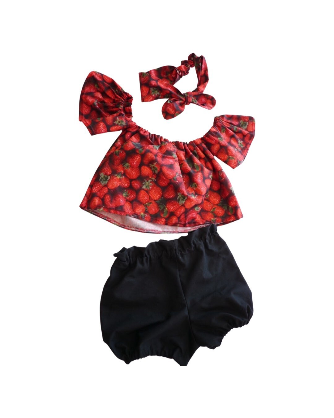 Baby Girl Set, Baby girl clothes, Baby outfit, baby sunsuit, Photography prop, Strawberry, Red, Birthday outfit,baby shower gift,summer baby