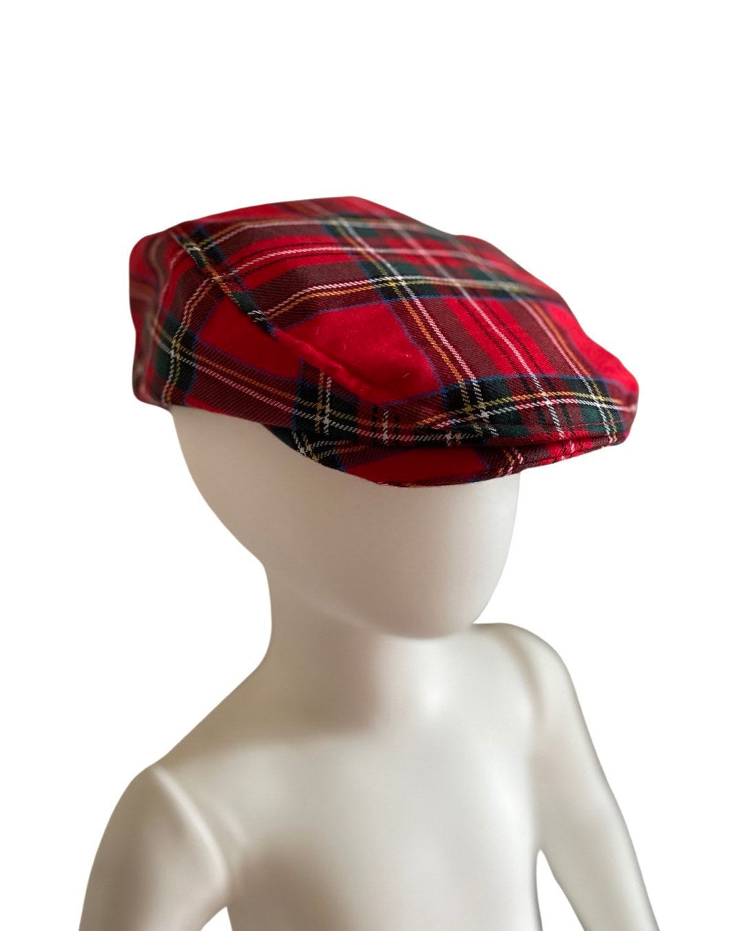 Tartan Flat Cap British Tartan Flat Cap Elastic Fitting Tartan Hat Gift for him