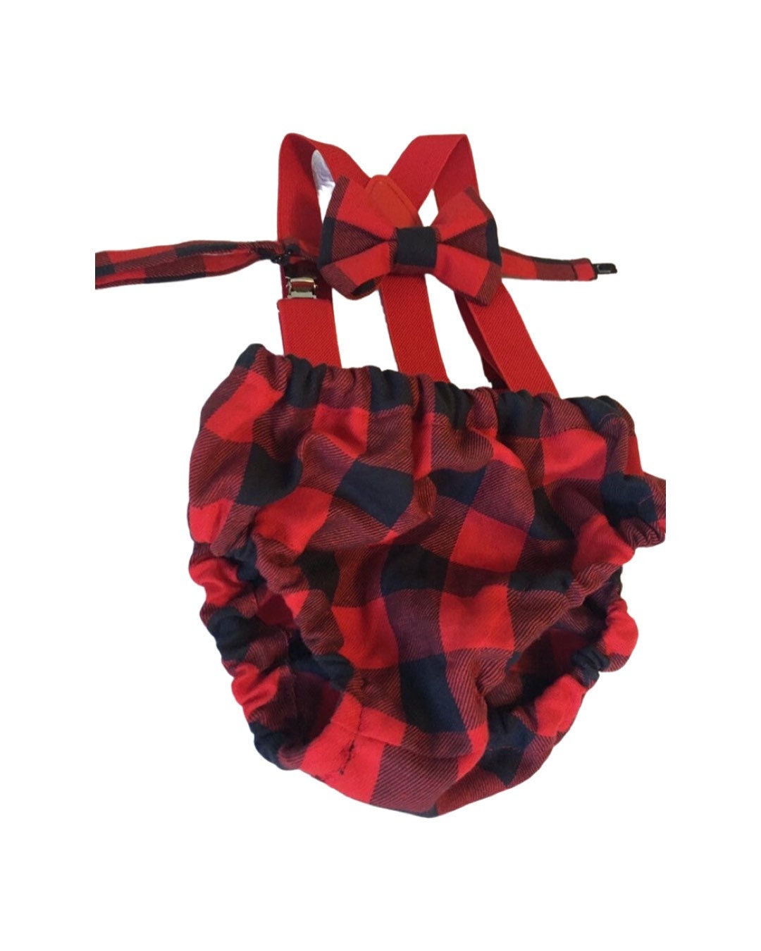 Cake Smash Outfit Boy Girl Buffalo Plaid Set or Buy the Piece Diaper Cover Bow Tie Suspenders Boys First 1st Birthday Lumberjack Photoshoot