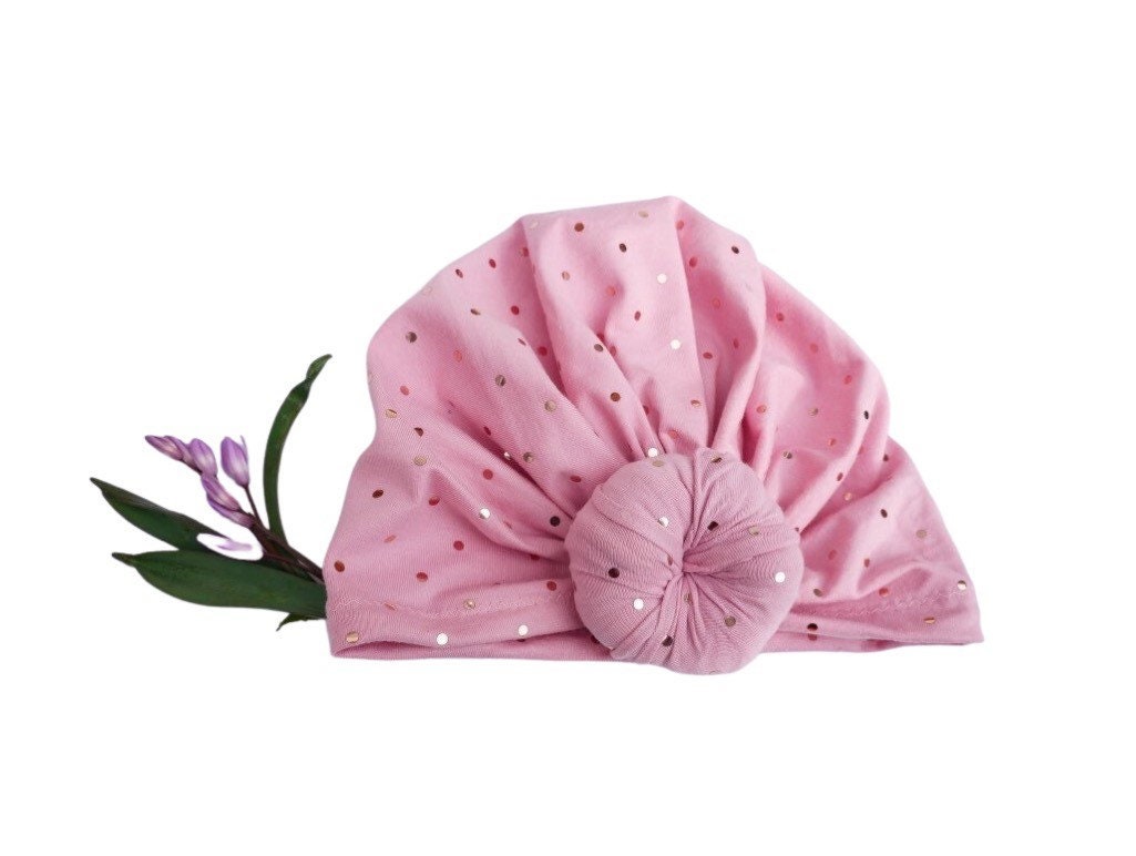 Pink Sparkle Top Knot Turban – Mommy & Me Set
