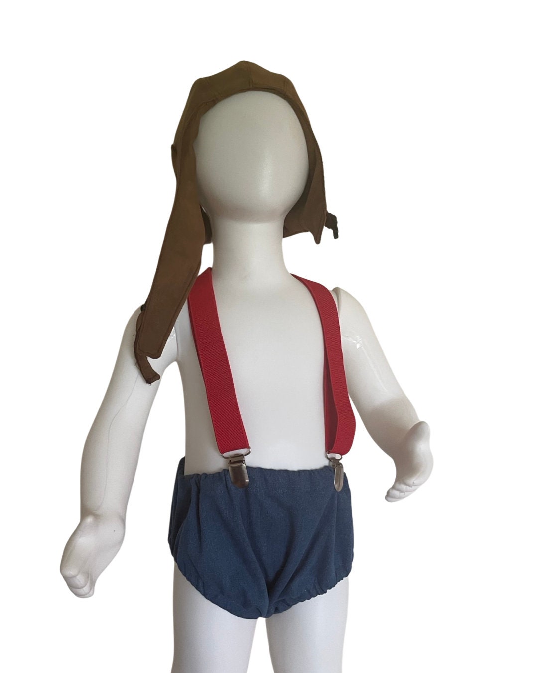 Aviator pilot sitter set - baby boy photo prop - baby clothes - vintage style - pilot cap - cake smash outfit - navy