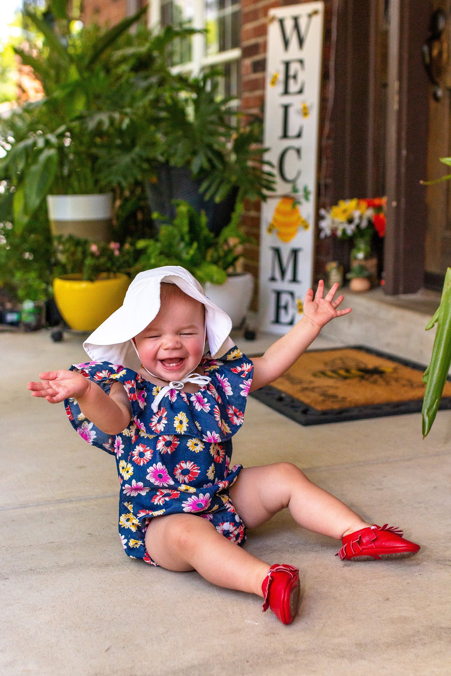 Girls Boho Elegant Floral Lace Dress or Romper in Cream | Bow Tie | Flower Girl | Birthday | Cake Smash | Special Occassion | Baptism Outfit