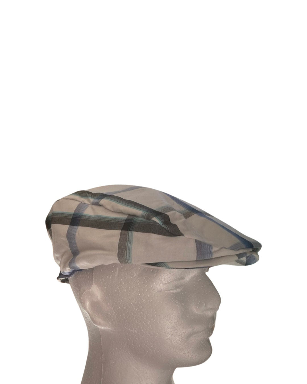 Classic Blue/Green Plaid Flat Cap for Men and Women