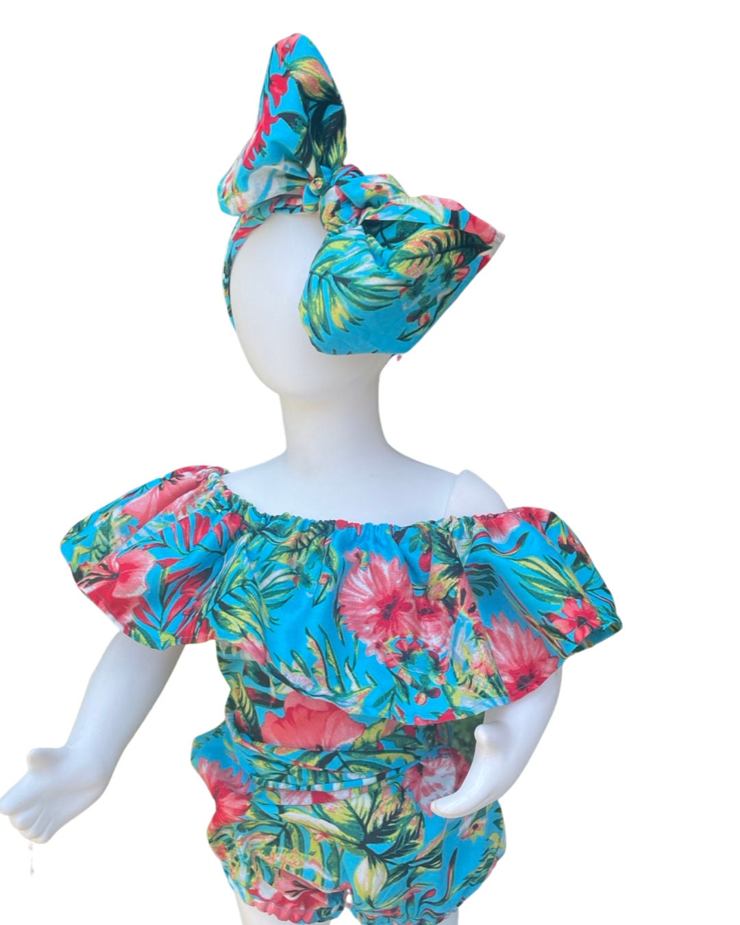 Tropical baby romper, baby girl tropical outfit, hawaiian baby clothes, baby girl summer gift