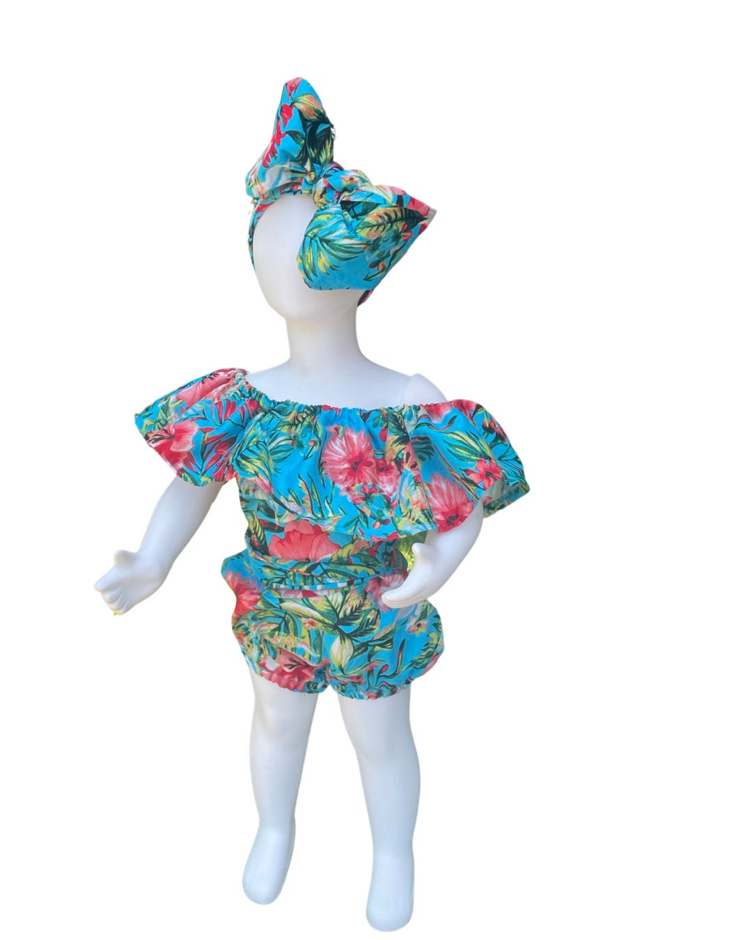 Tropical baby romper, baby girl tropical outfit, hawaiian baby clothes, baby girl summer gift