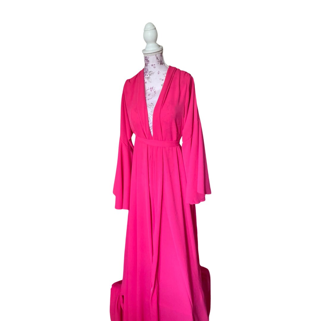 Women's Boho Kimono Duster, Light weight Crepe Stylish Long Duster, Open Kimono Cardigan, Plus Size Kimono Duster