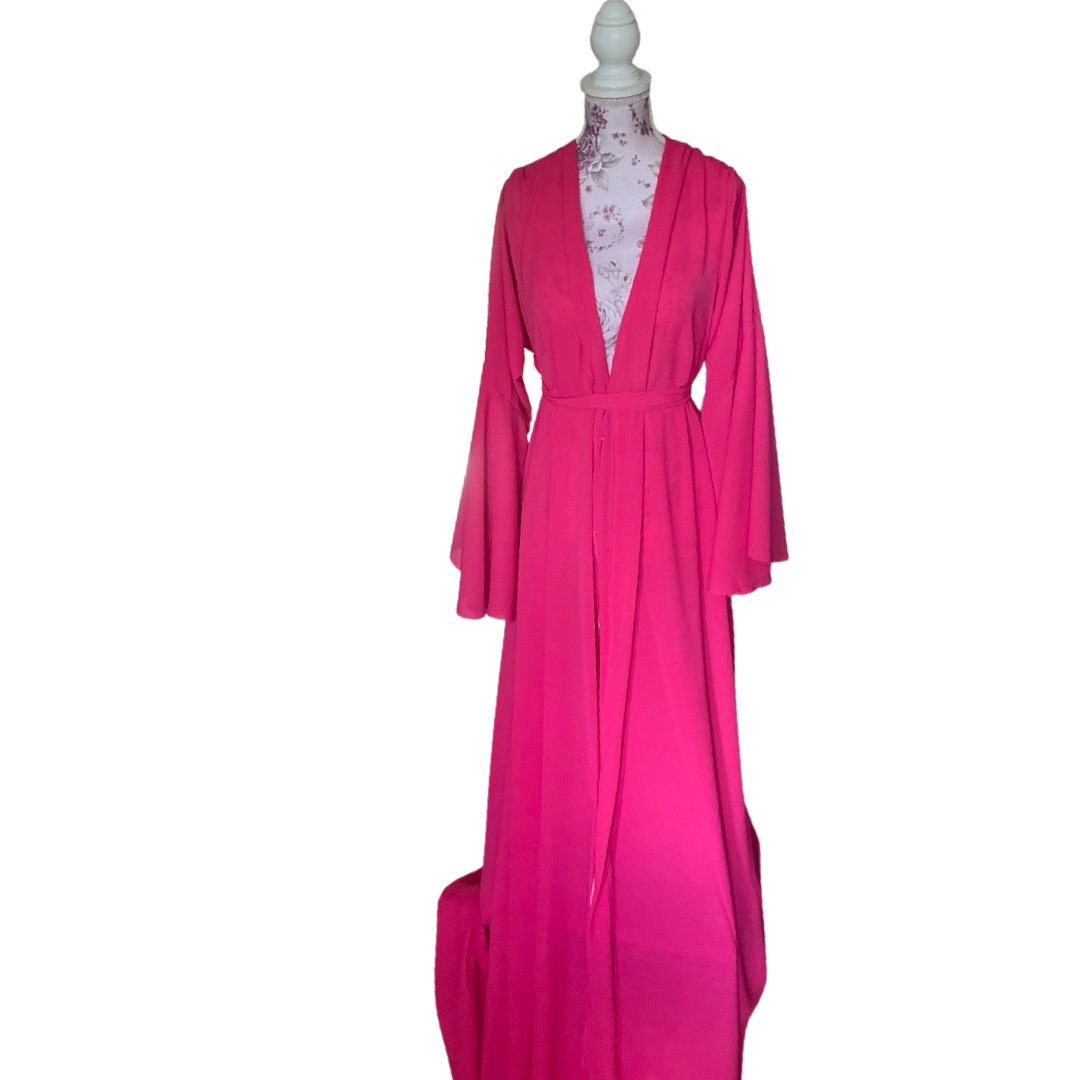 Women's Boho Kimono Duster, Light weight Crepe Stylish Long Duster, Open Kimono Cardigan, Plus Size Kimono Duster