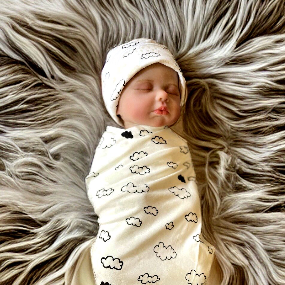 Rainbow Baby Swaddle Blanket, Newborn Girl boy swaddle  Hat, Rainbow Blanket, Swaddle Blanket, infant Girl, Swaddle Stretchy Knit Swaddle