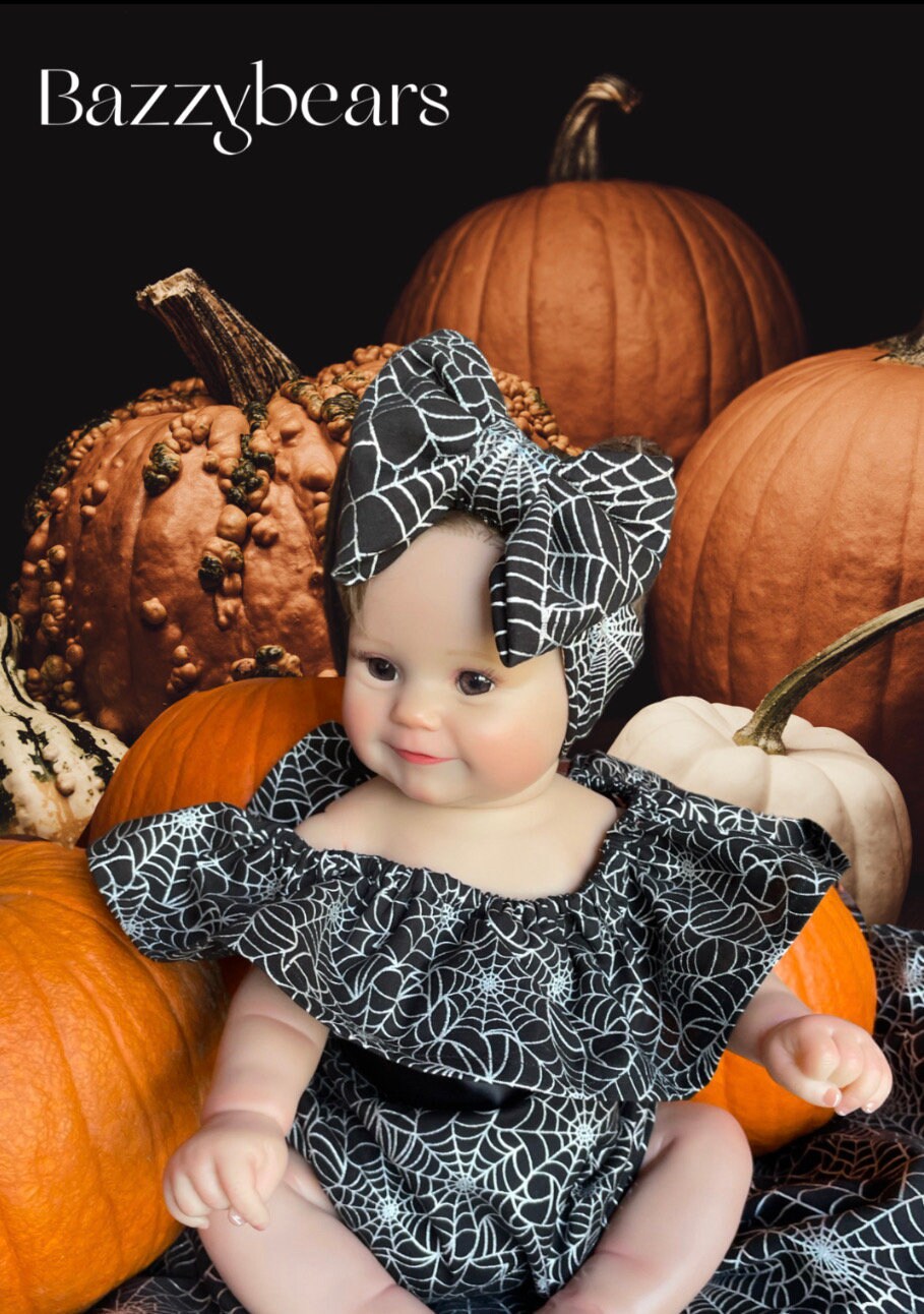 Spooky One Birthday Outfit for 1 Year Old Girl | Cute Spider web Ghost Birthday Romper | Baby Girl Halloween Cake Smash