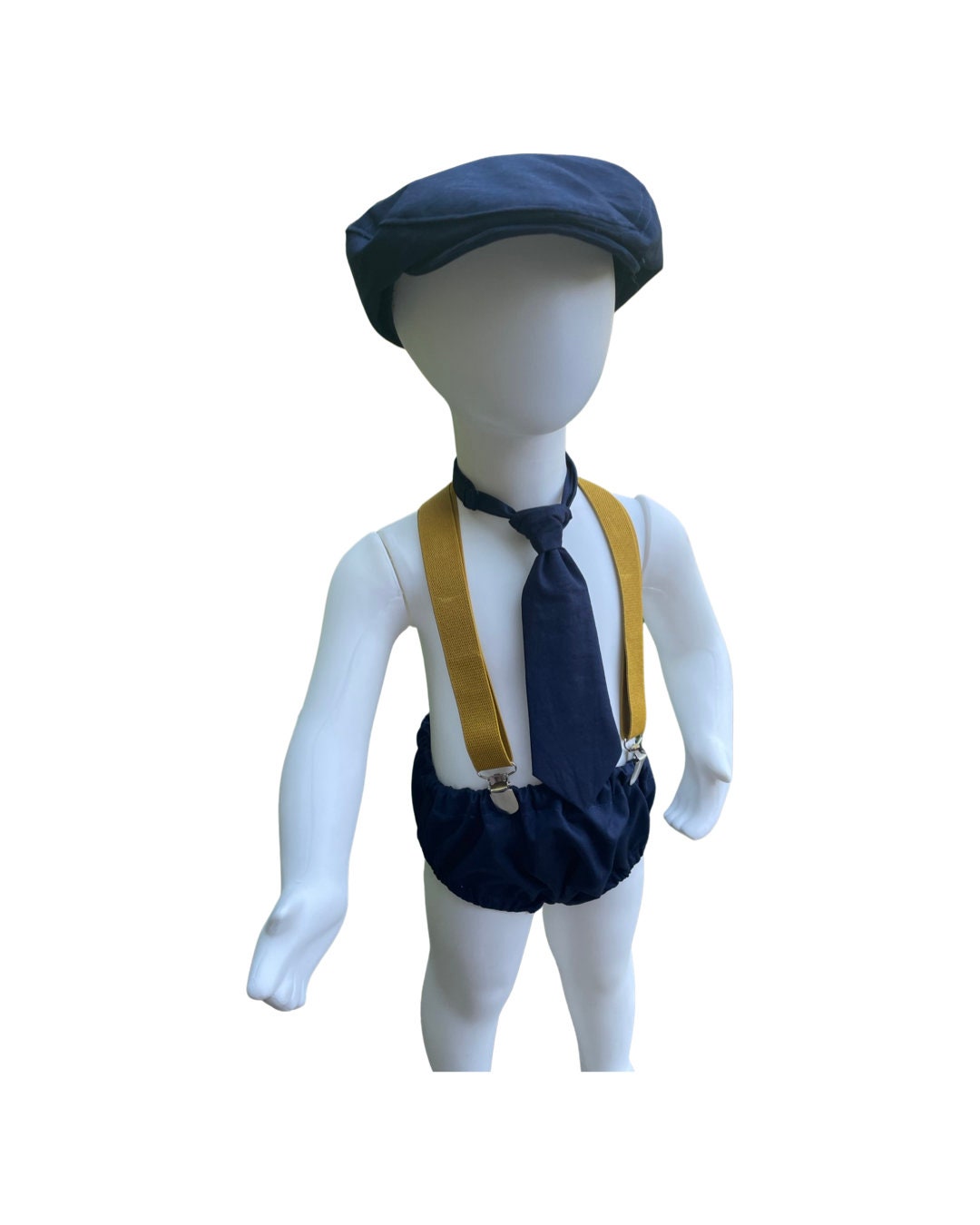 Navy Smash Cake Outfit Boy First Birthday super soft navy cotton Diaper Cover, navy Suspenders and navy bow tie 1st Birthday Photoshoot