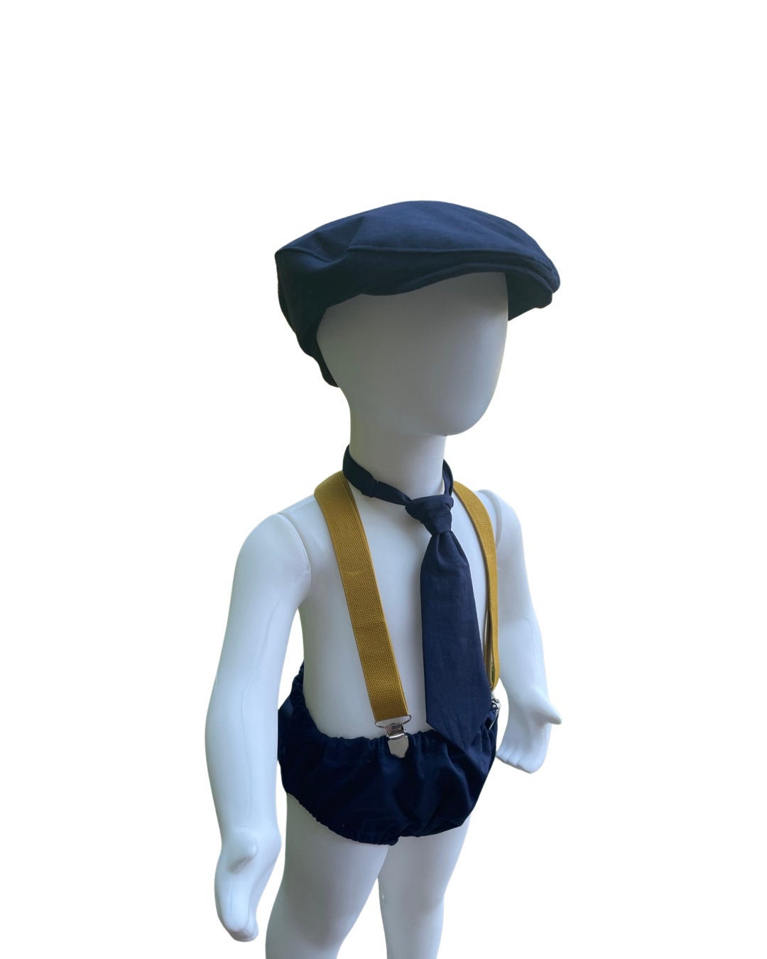 Navy Smash Cake Outfit Boy First Birthday super soft navy cotton Diaper Cover, navy Suspenders and navy bow tie 1st Birthday Photoshoot