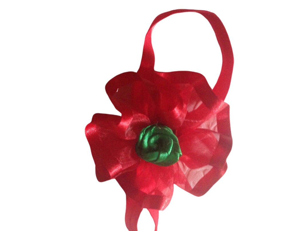 Christmas girl Headband, nylon stretchy floral headbands, baby girl shower gift headband Christmas floralheadband