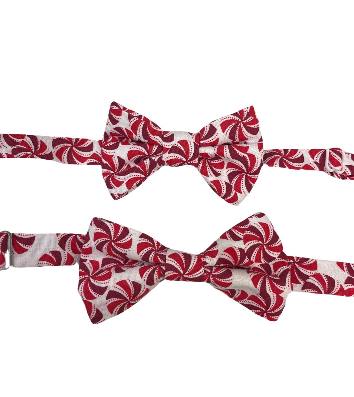 Peppermint Bow Tie for Christmas - candy cane inspired