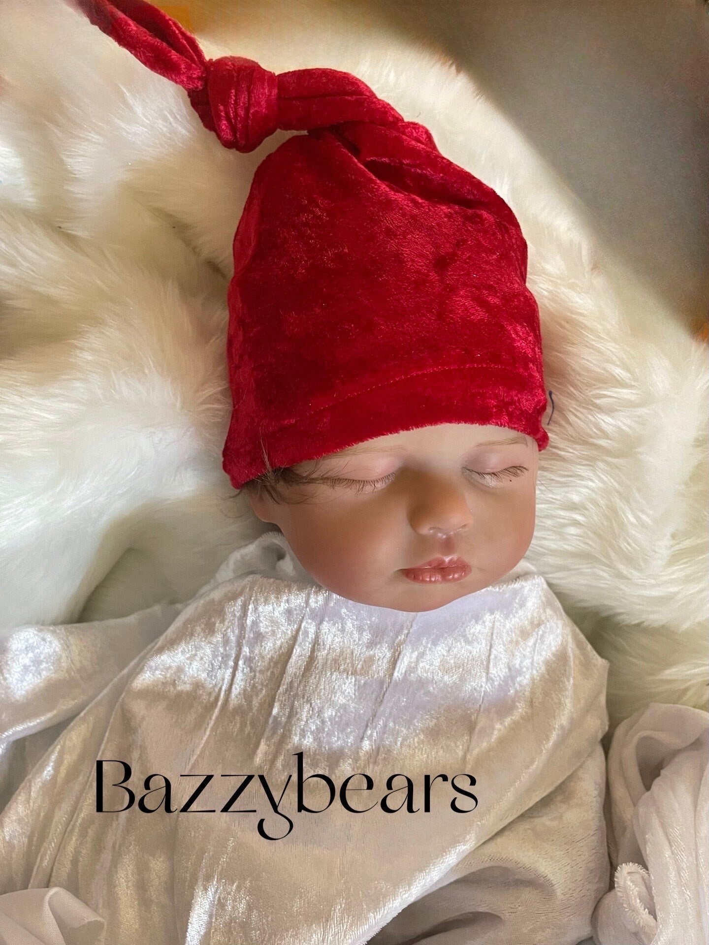 Newborn: Stretchy velvet HAT, sleepy cap photography photo props prop sessions, white ivory red purple green green pink