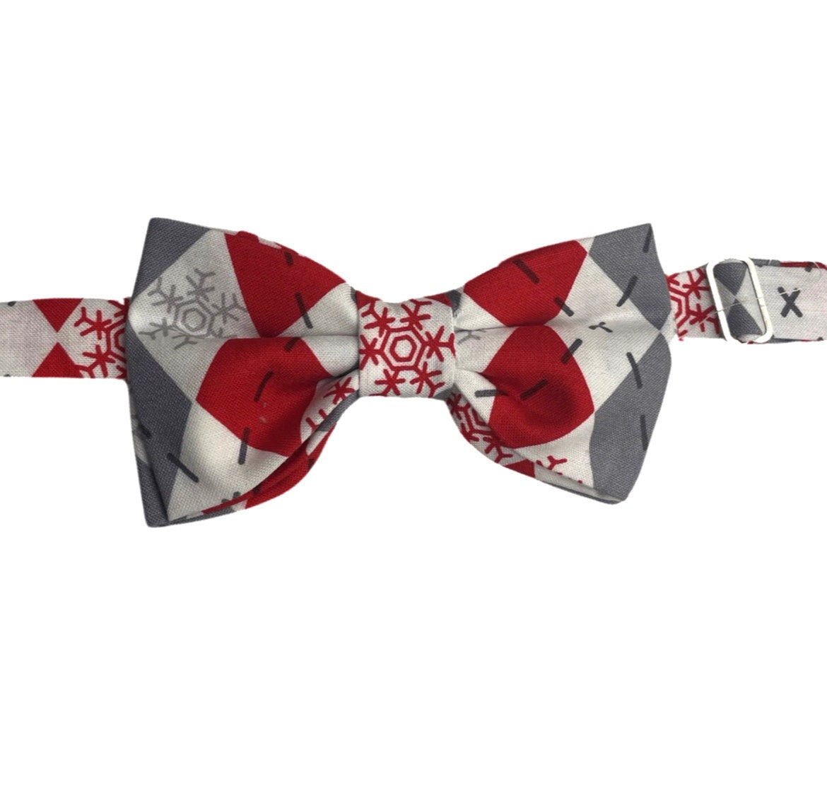 Christmas Argyle Plaid Bow Tie, baby bow tie, boy's bow tie. adult bow tie, men's bow tie, gingham bow tie, gray bow tie, red bow tie