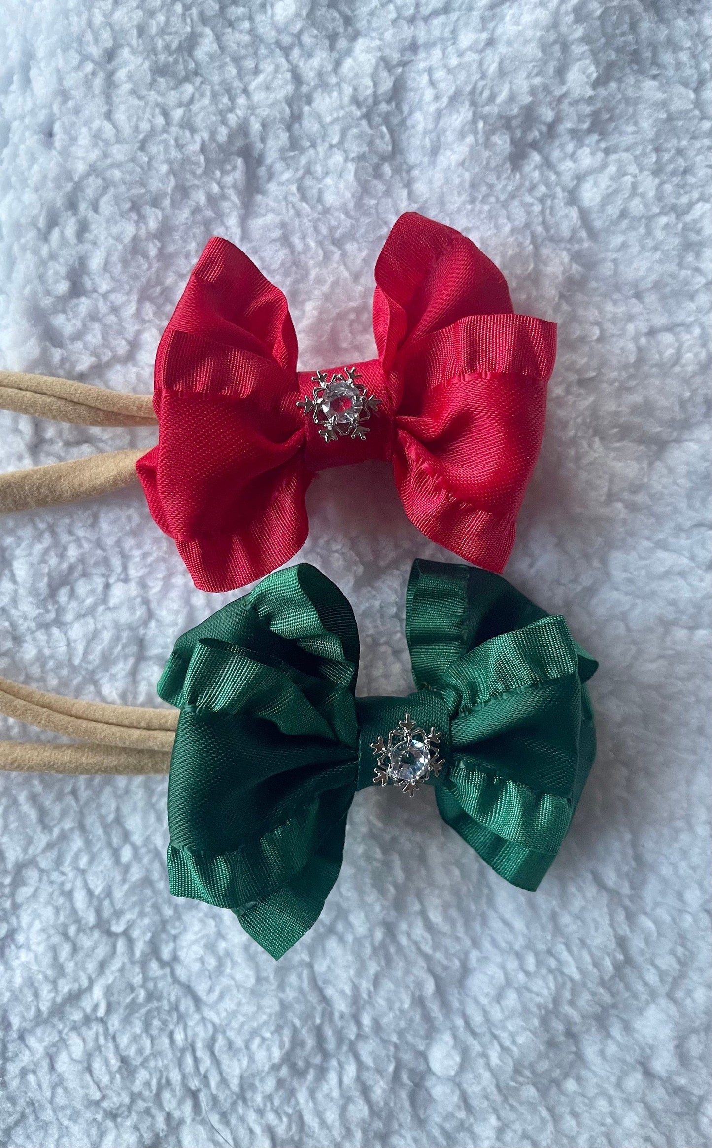 Baby Girl Christmas Headband, Christmas Toddler Hair Clips, Red Ribbon Bow Headband, Burgundy Hair Bows, Toddler Hair Bows, Newborn Headband