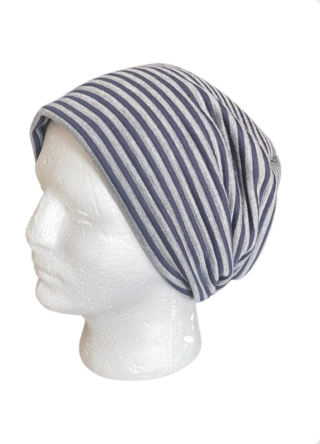 Beanie Cap *dark blue striped* Jersey Baby Kids Young Girls boys men adult