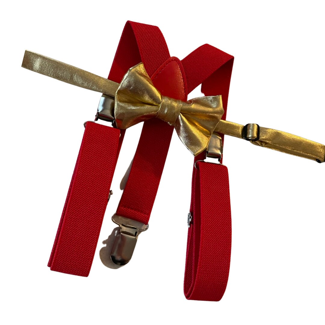 RED gold wedding gold red bow tie/golden bow tie/ring bearer outfit/boys/golden bow ties groomsmen/wedding bow tie/groom/