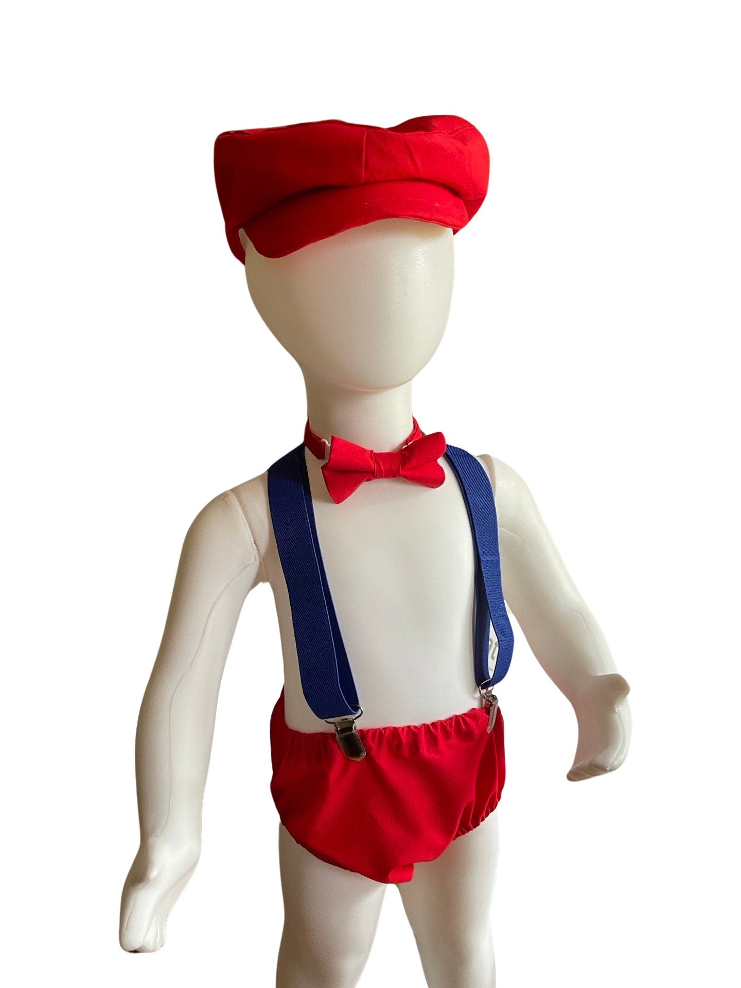 red cake smash outfit boy, Videogame cake smash, red bow tie, smash cake outfit boy, red diaper cover, red blue baby bow tie, red suspenders