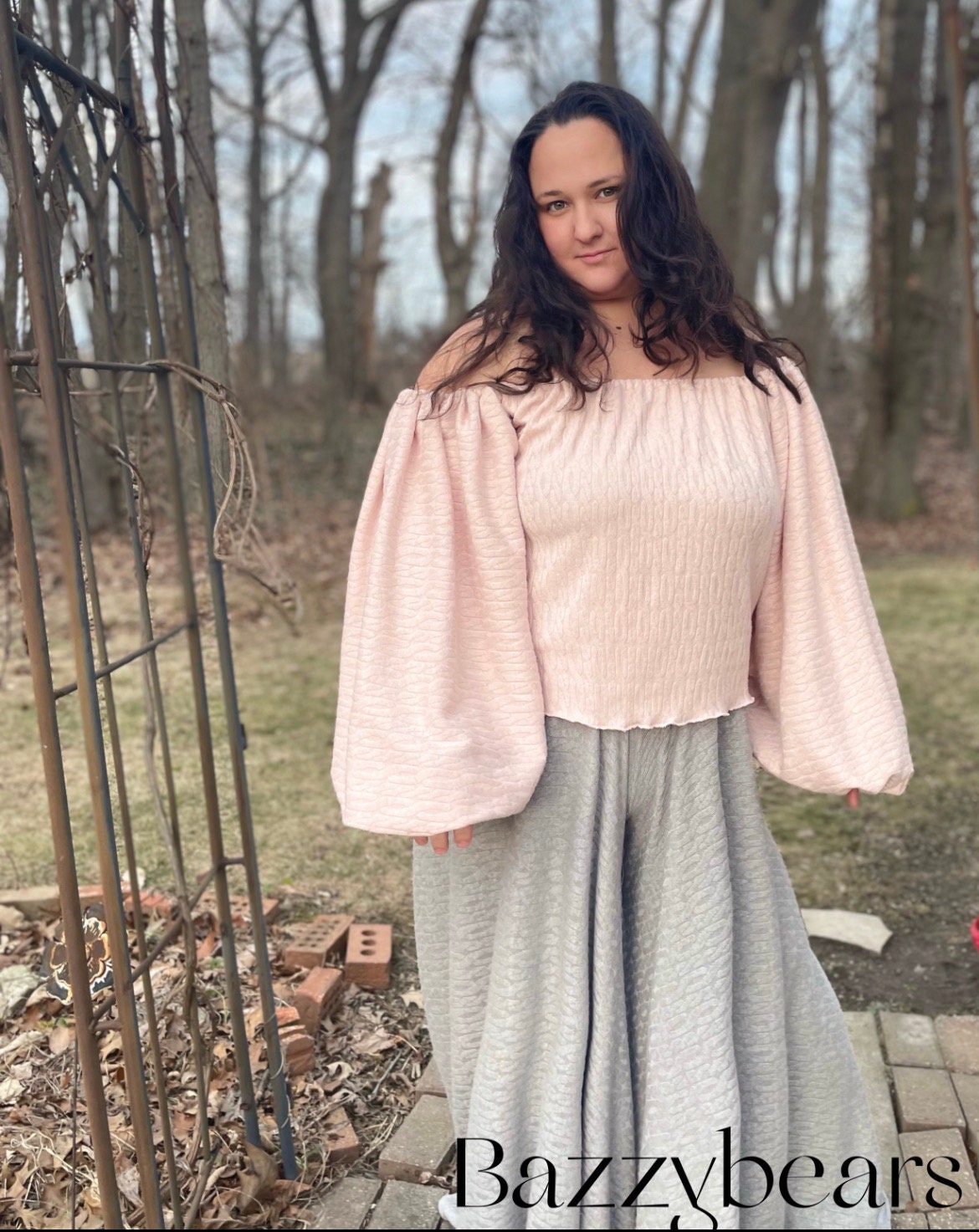 Milkmaid Off Shoulder Top, plus size sweater, lantern sleeve blouse, oversized puff sleeve, off shoulder knit sweater, Womens sweater, soft