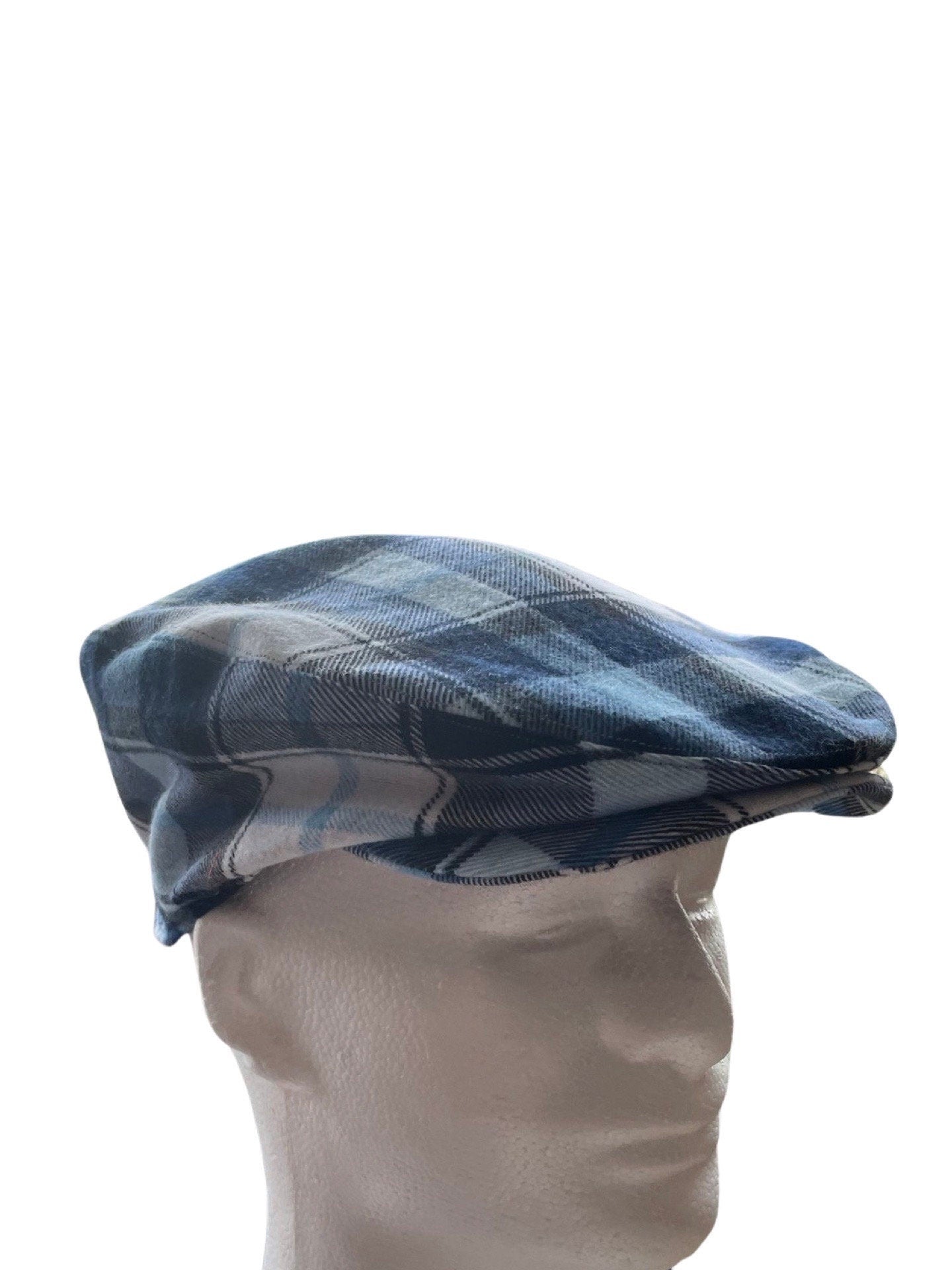 Blue plaid Flat Cap Jeff Paddy Irish Driving English Gatsby Mens Ivy Hunting Scally Bunnet English Dai Newsboy Hat Baby flat cap boy