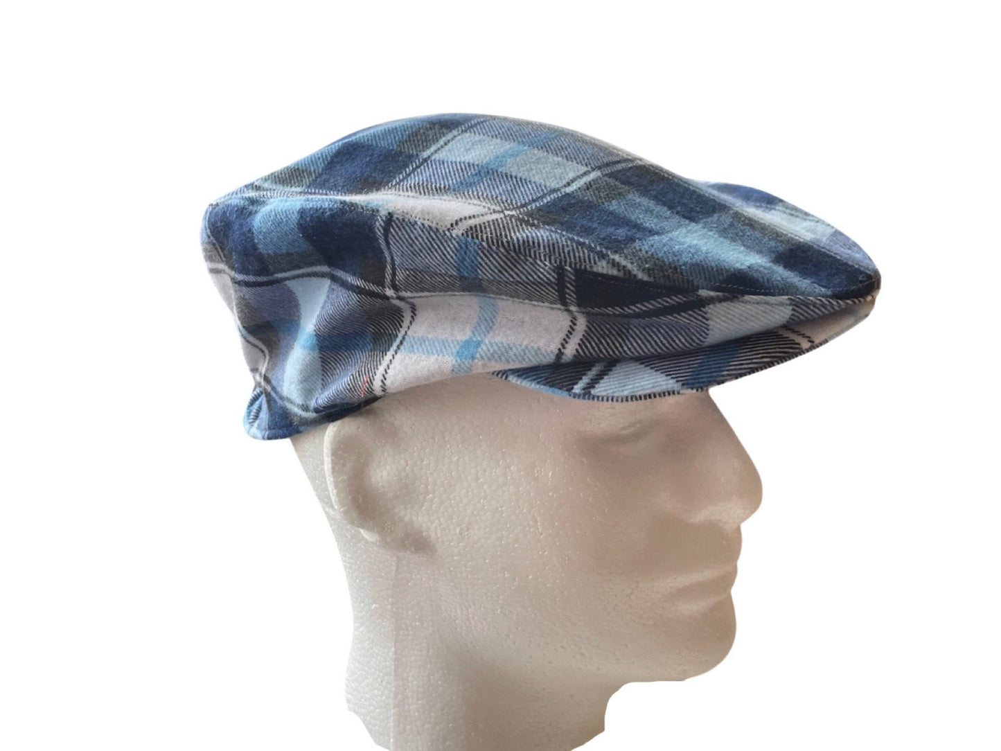 Blue plaid Flat Cap Jeff Paddy Irish Driving English Gatsby Mens Ivy Hunting Scally Bunnet English Dai Newsboy Hat Baby flat cap boy