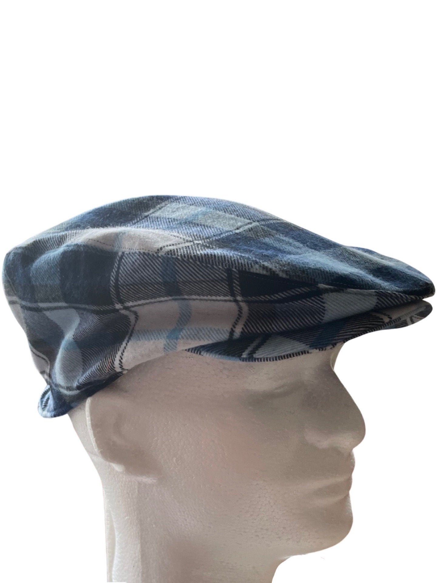 Blue plaid Flat Cap Jeff Paddy Irish Driving English Gatsby Mens Ivy Hunting Scally Bunnet English Dai Newsboy Hat Baby flat cap boy