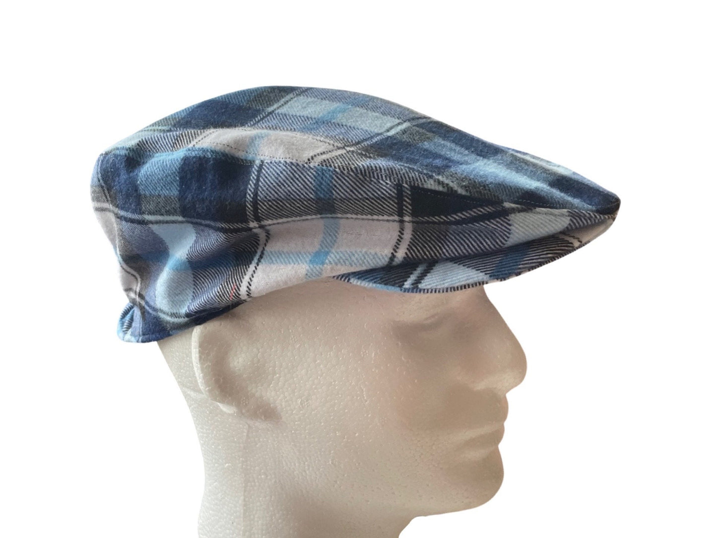 Blue plaid Flat Cap Jeff Paddy Irish Driving English Gatsby Mens Ivy Hunting Scally Bunnet English Dai Newsboy Hat Baby flat cap boy