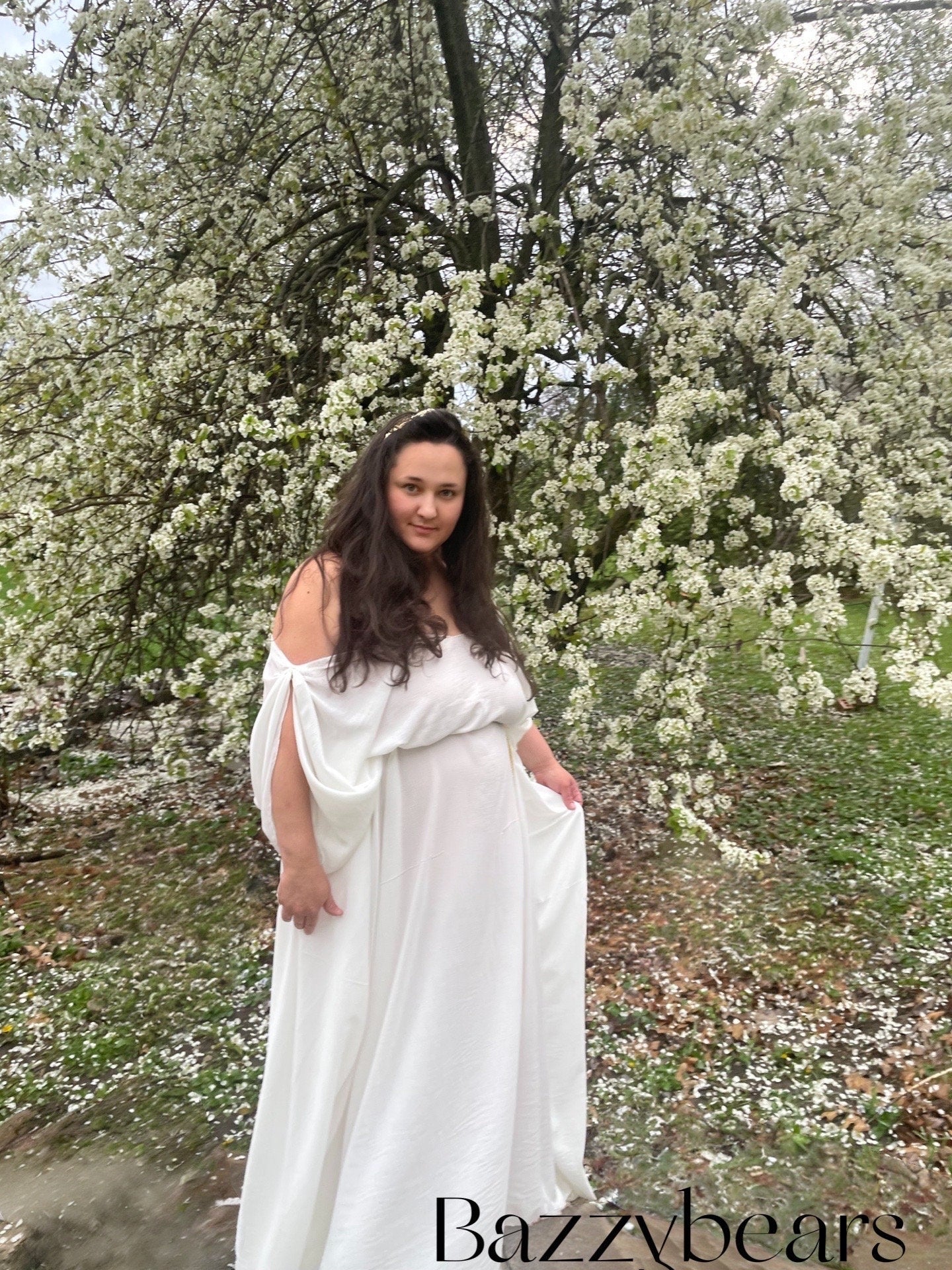 Womens Greek chiffon Tunic Ancient World Peplos Chiton Historical Costume Maternity Bump Photography Maternity Dress Photography prop