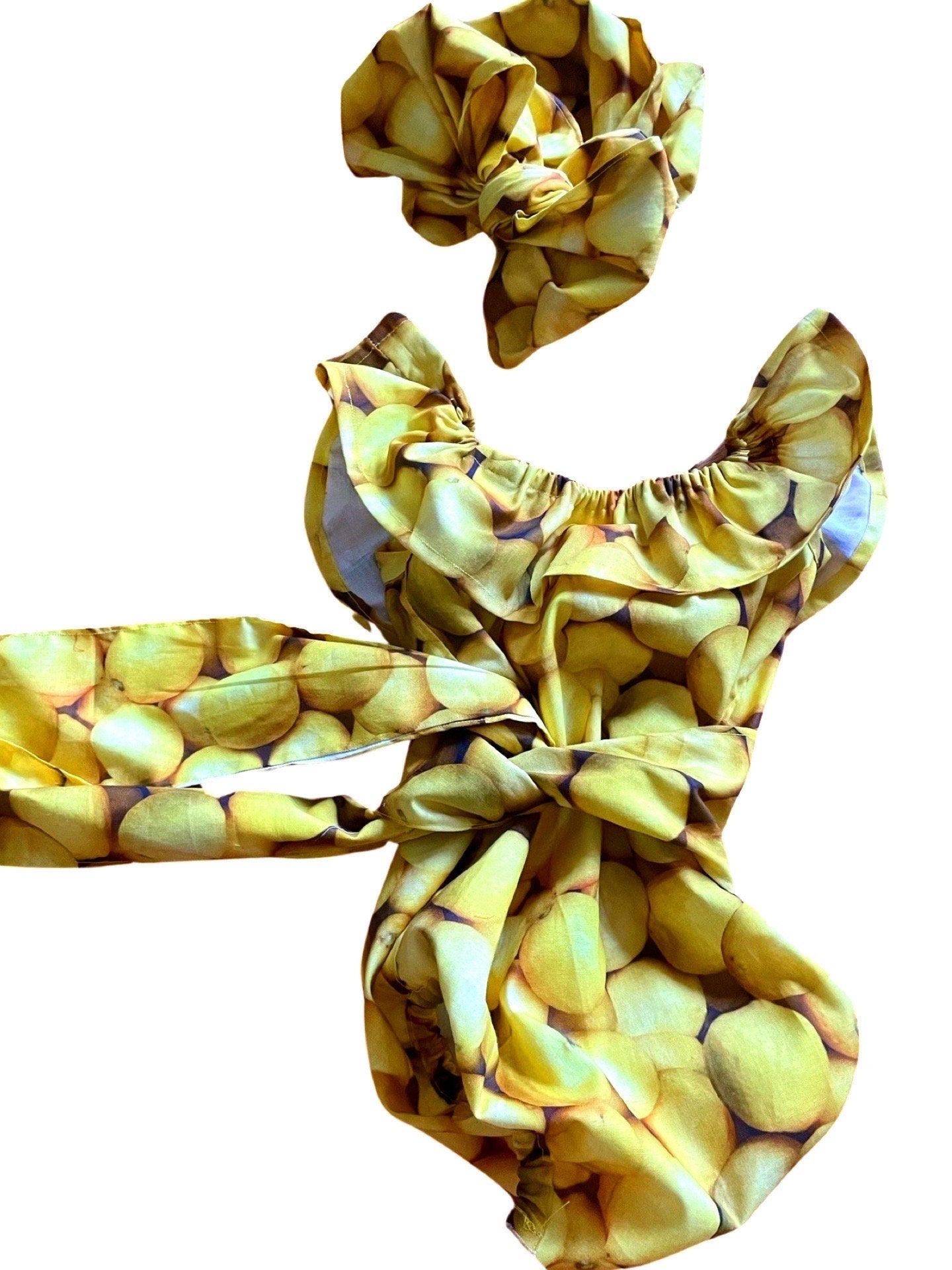 Lemon baby romper // Organic baby clothes // baby girl clothes / baby playsuit / baby clothing / bubble romper / summer baby clothes