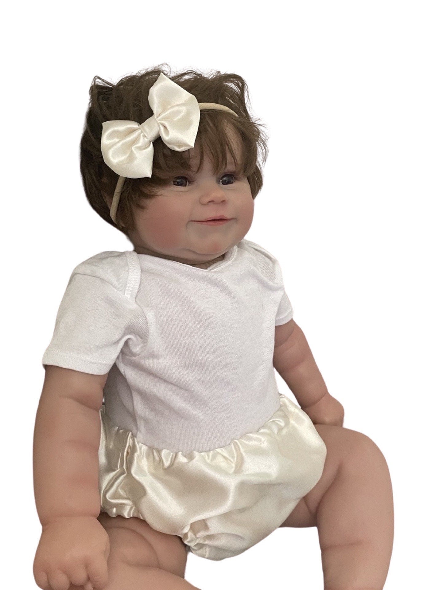 1st birthday bloomer, ivory bloomer, satin gray bloomer, birthday bloomer, cake smash bloomer, diaper cover, Birthday bloomer, girl bloomer