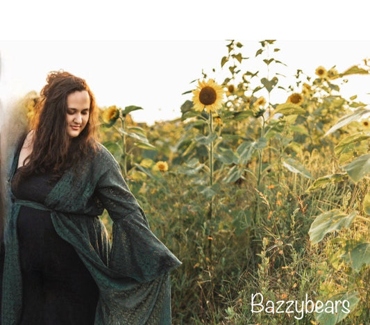 Long kimono robe, duster jacket, dressing gown, cover up, handmade beach rayon kimono, hen-party long sleeve open front robe, plus size