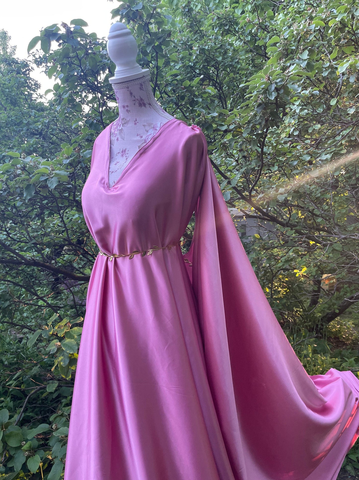 Maternity Greek chiffon Tunic Ancient World Peplos Chiton | Baby Bump Photography | Goddess Ethereal dress