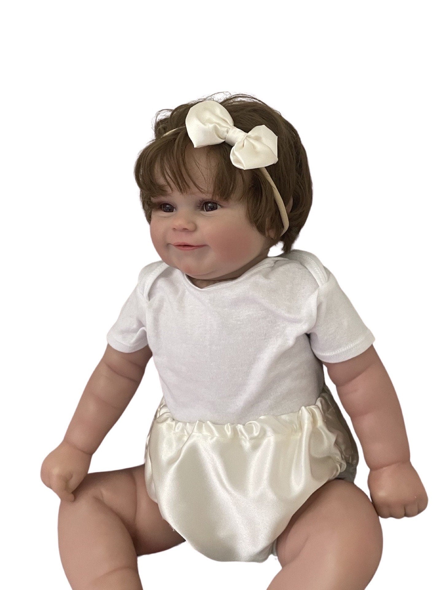 1st birthday bloomer, ivory bloomer, satin gray bloomer, birthday bloomer, cake smash bloomer, diaper cover, Birthday bloomer, girl bloomer