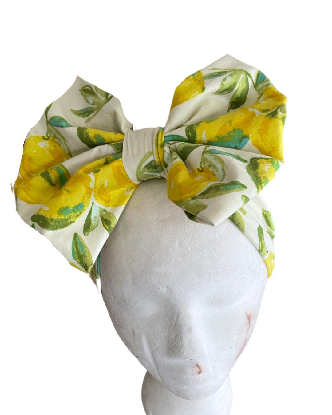 LEMON BIG BOW Headwrap