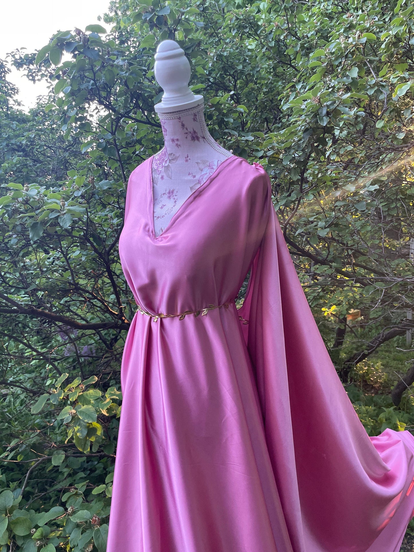Maternity Greek chiffon Tunic Ancient World Peplos Chiton | Baby Bump Photography | Goddess Ethereal dress
