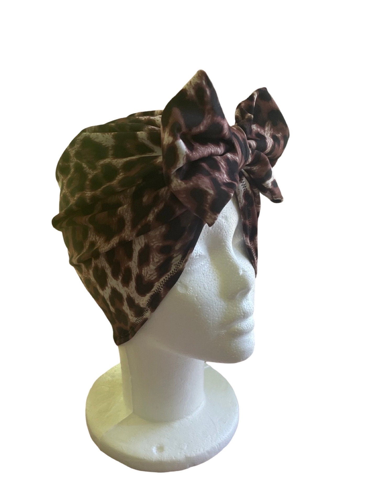 Ladies Swim Cap Turban Style Shower Bathing Waterproof Vintage Retro Headcovers