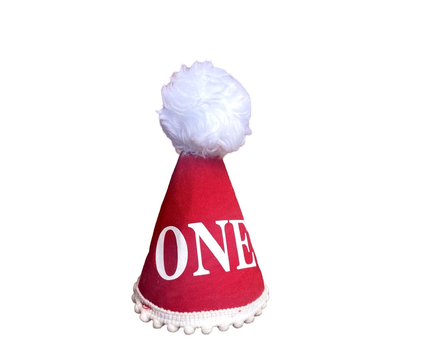 MINI Hats party in fabric. Unisex and reusable. Pointed hat and wool tassel. Birthday hat, Party Shop. party items. First birthday hat.