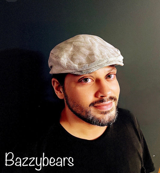 White flat cap Hat, Flat Cap, Canvas fall Hat, Peaky Blinders Hat, Baker Boy Hat, Unisex Summer Hat, Gatsby Hat, Handmade Hat, Newsboy Cap