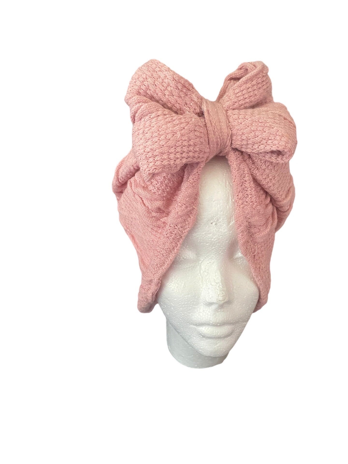 FALL | WINTER stylis and Comfortable Pre-Tied Turban, Hair Protection, Boho turban hat Cable  Knit |Headwrap|boho| chemo gift| winter hat